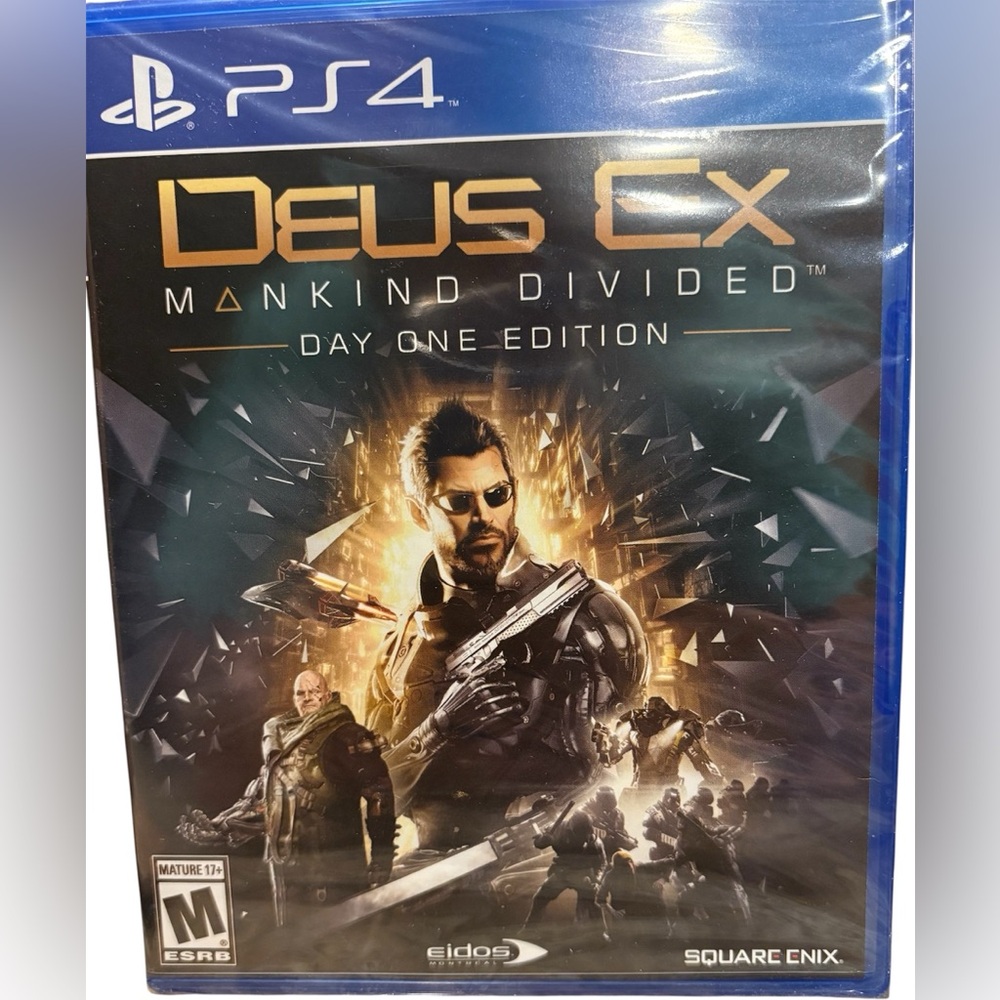 Deus Ex: Mankind Divided Day One Edition for PS4 - Blue Case
